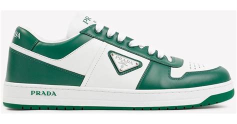 prada downtown sneakers green|prada sneakers men green.